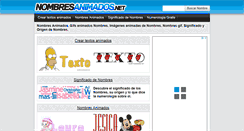 Desktop Screenshot of nombresanimados.net