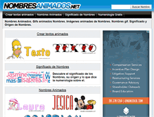 Tablet Screenshot of nombresanimados.net